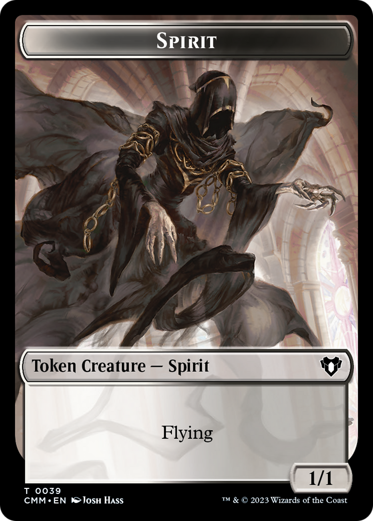 Spirit (0039) // Zombie (0013) Double-Sided Token [Commander Masters Tokens] | Devastation Store
