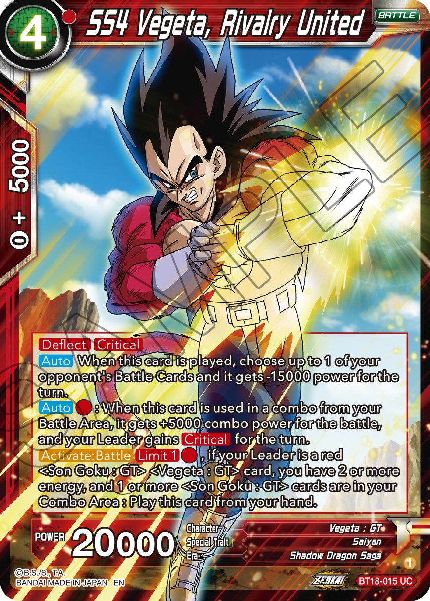 SS4 Vegeta, Rivalry United (BT18-015) [Dawn of the Z-Legends] | Devastation Store