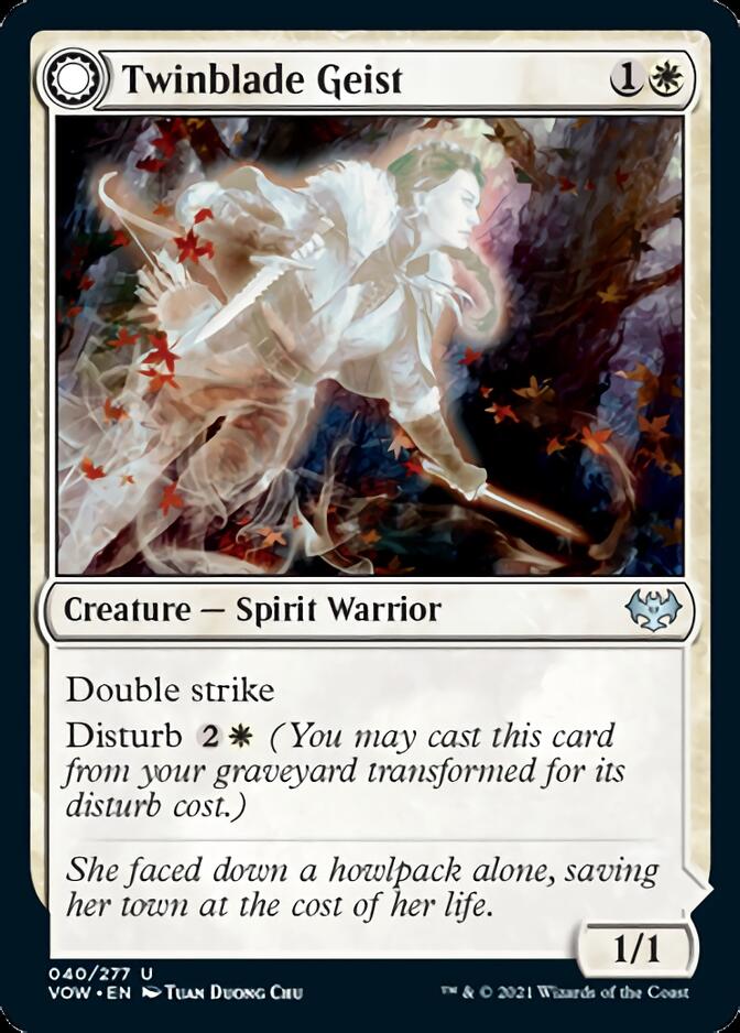 Twinblade Geist // Twinblade Invocation [Innistrad: Crimson Vow] | Devastation Store