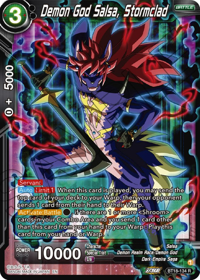 Demon God Salsa, Stormclad (BT18-134) [Dawn of the Z-Legends] | Devastation Store