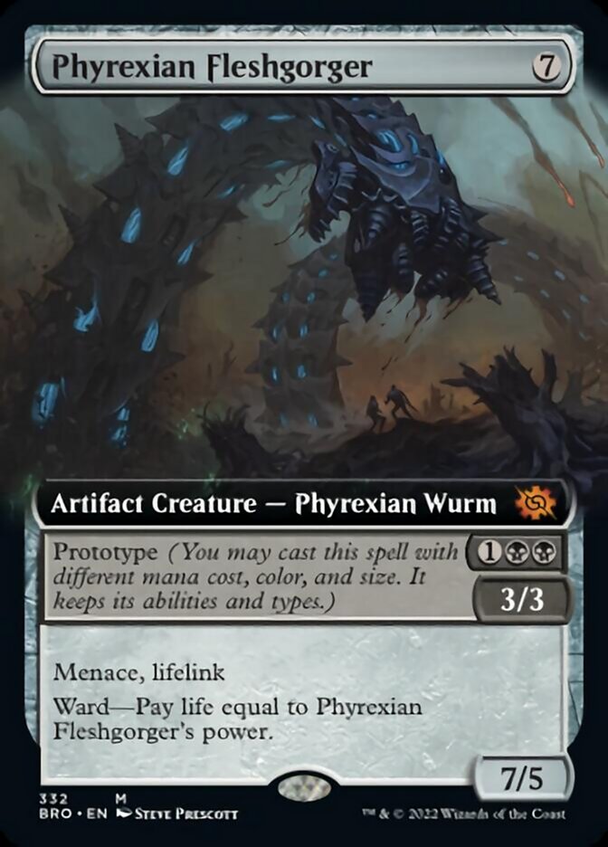 Phyrexian Fleshgorger (Extended Art) [The Brothers' War] | Devastation Store