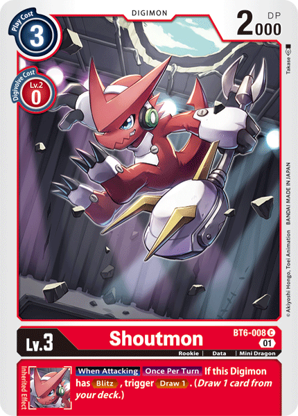 Shoutmon [BT6-008] [Double Diamond] | Devastation Store