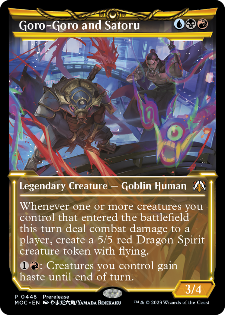 Goro-Goro and Satoru (Showcase Planar Booster Fun) [March of the Machine Commander Prerelease Promos] | Devastation Store