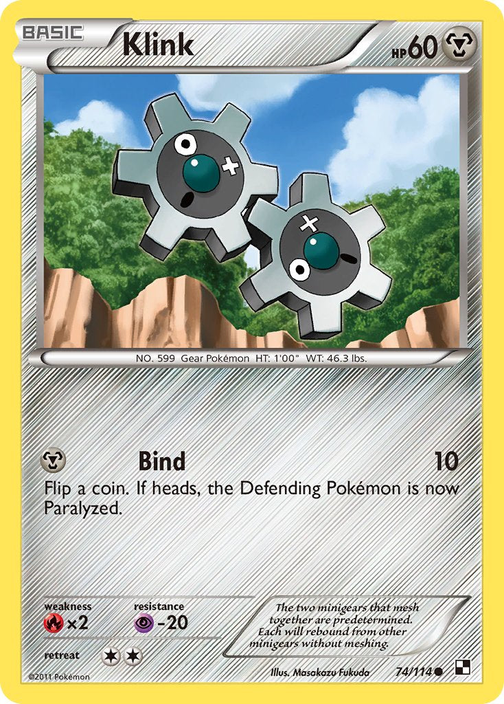 Klink (74/114) (Cracked Ice Holo) (Blister Exclusive) [Black & White: Base Set] | Devastation Store