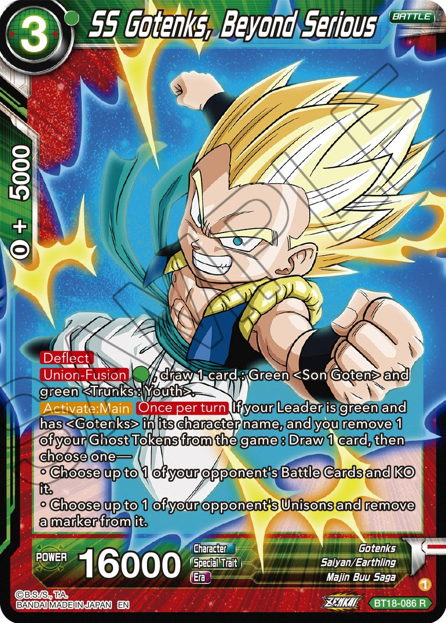 SS Gotenks, Beyond Serious (BT18-086) [Dawn of the Z-Legends] | Devastation Store