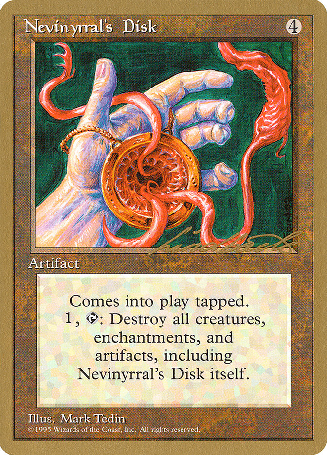 Nevinyrral's Disk (Leon Lindback) [Pro Tour Collector Set] | Devastation Store