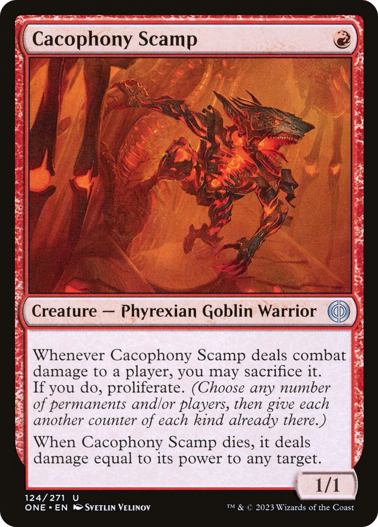 Cacophony Scamp [Phyrexia: All Will Be One] | Devastation Store