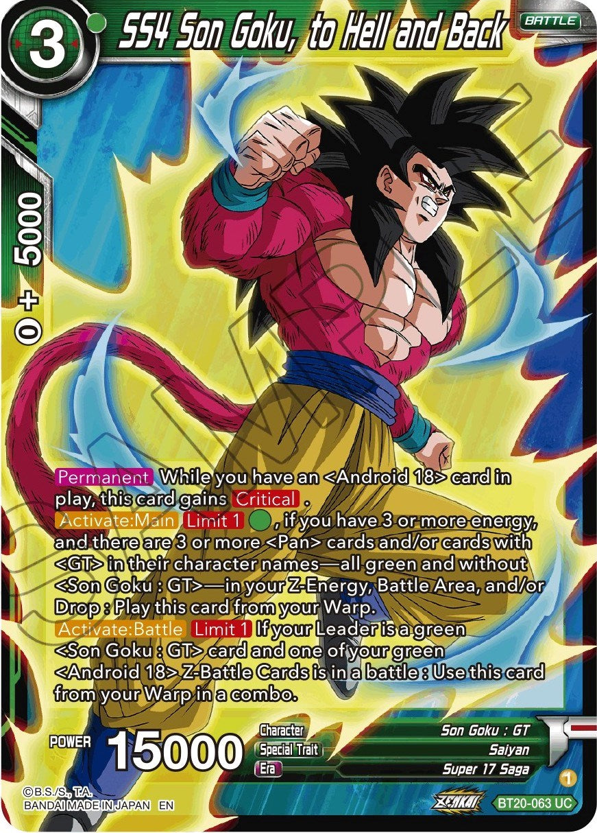 SS4 Son Goku, to Hell and Back (BT20-063) [Power Absorbed] | Devastation Store