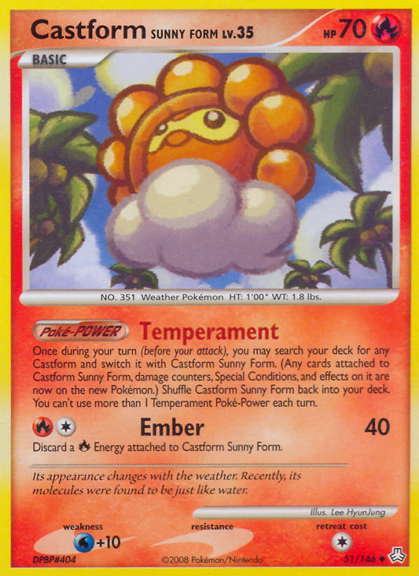 Castform Sunny Form (51/146) [Diamond & Pearl: Legends Awakened] | Devastation Store