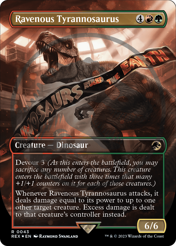 Ravenous Tyrannosaurus Emblem (Borderless) [Jurassic World Collection Tokens] | Devastation Store