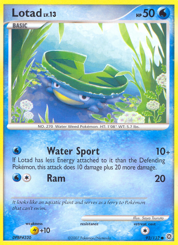 Lotad (92/132) [Diamond & Pearl: Secret Wonders] | Devastation Store