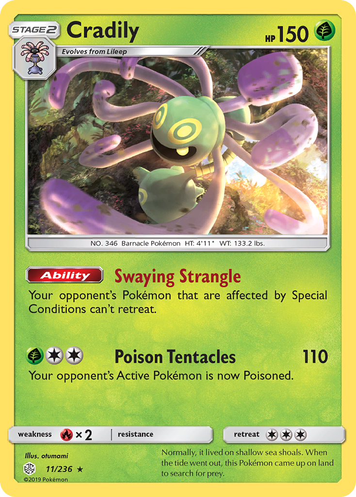 Cradily (11/236) [Sun & Moon: Cosmic Eclipse] | Devastation Store