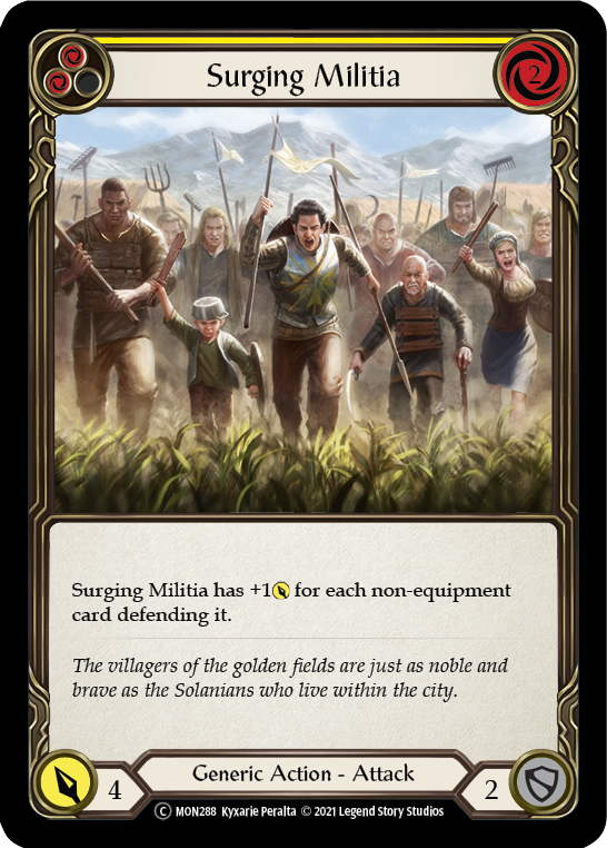 Surging Militia (Yellow) [U-MON288] Unlimited Edition Normal | Devastation Store