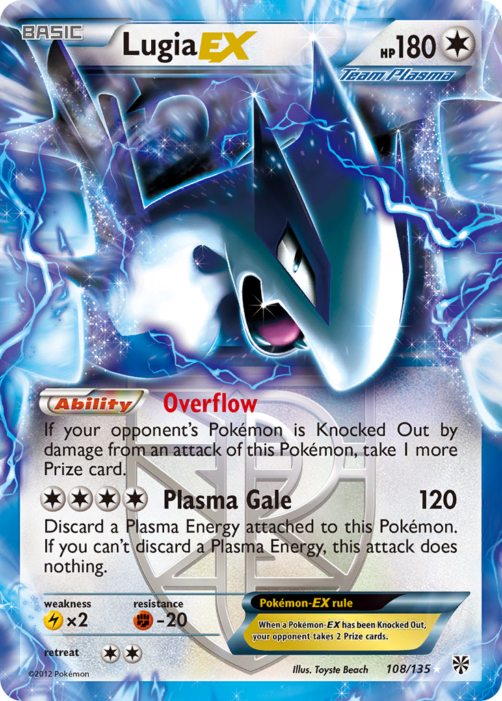 Lugia EX (108/135) [Black & White: Plasma Storm] | Devastation Store