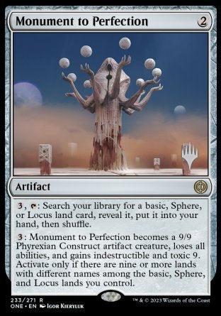 Monument to Perfection (Promo Pack) [Phyrexia: All Will Be One Promos] | Devastation Store
