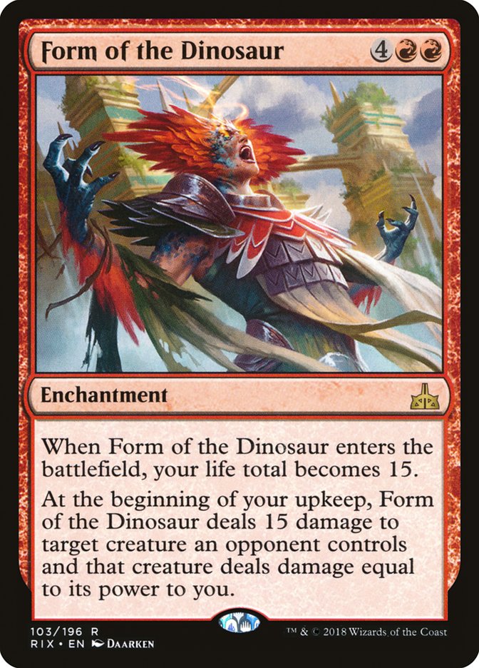 Form of the Dinosaur [Rivals of Ixalan] - Devastation Store | Devastation Store