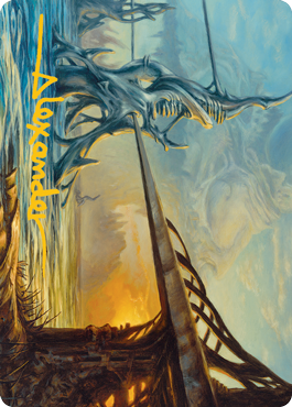 Razortide Bridge Art Card (Gold-Stamped Signature) [Modern Horizons 2 Art Series] | Devastation Store