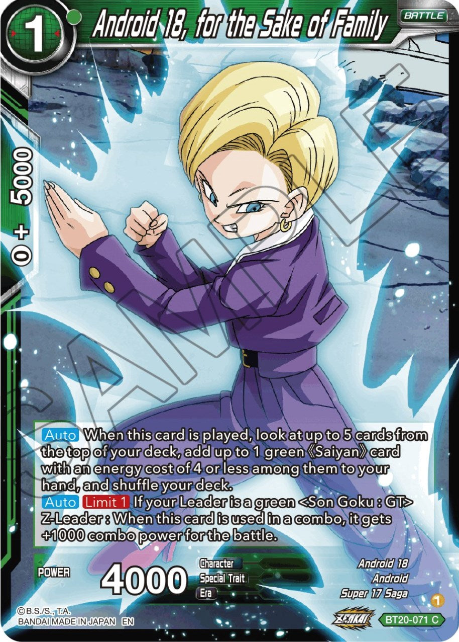 Android 18, for the Sake of Family (BT20-071) [Power Absorbed] | Devastation Store
