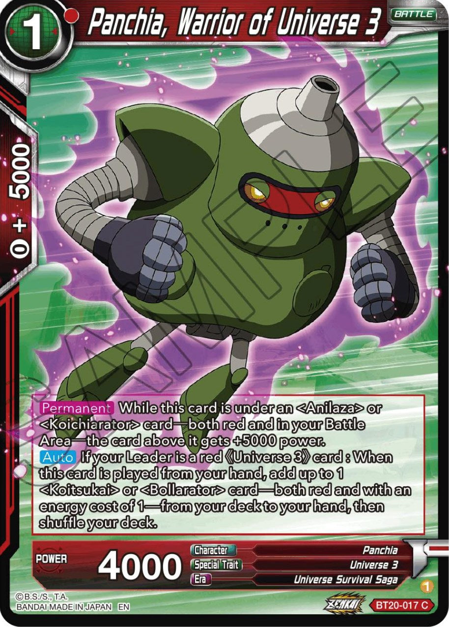 Panchia, Warrior of Universe 3 (BT20-017) [Power Absorbed] | Devastation Store