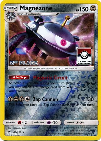 Magnezone (83/156) (League Promo 2nd Place) [Sun & Moon: Ultra Prism] | Devastation Store