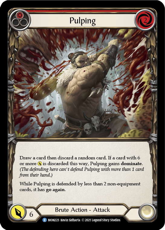 Pulping (Red) (Rainbow Foil) [MON223-RF] 1st Edition Rainbow Foil - Devastation Store | Devastation Store