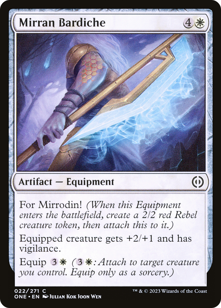 Mirran Bardiche [Phyrexia: All Will Be One] | Devastation Store