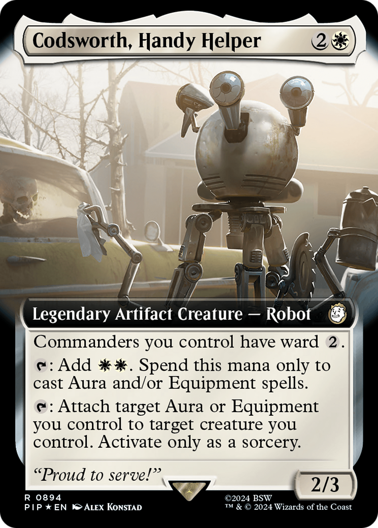 Codsworth, Handy Helper (Extended Art) (Surge Foil) [Fallout] | Devastation Store