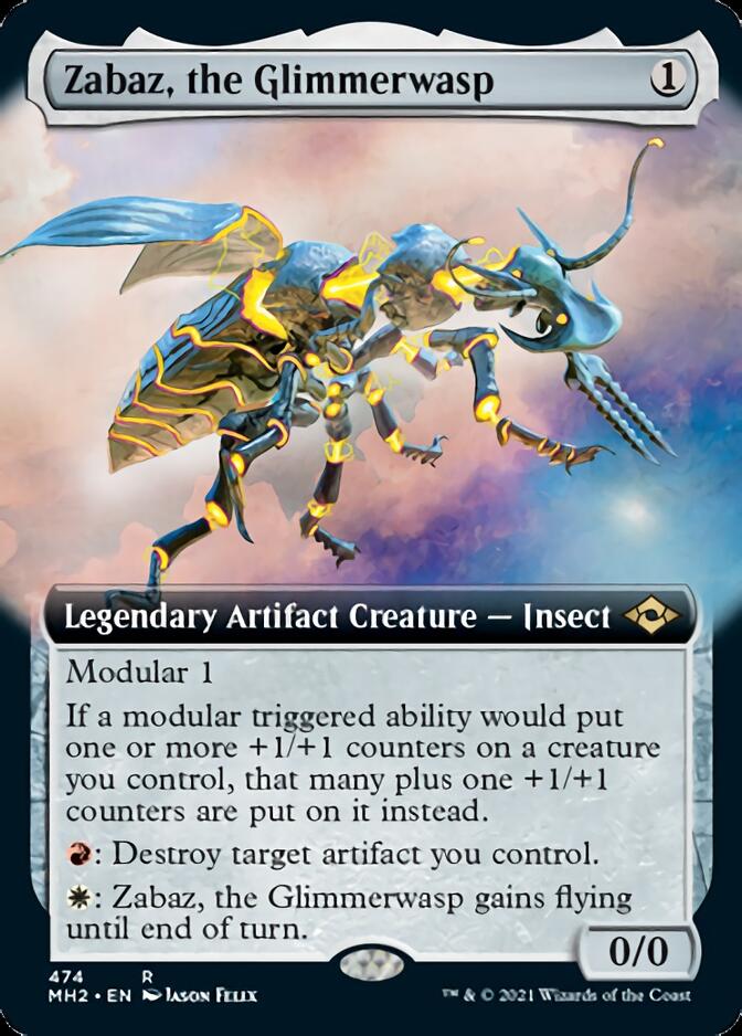 Zabaz, the Glimmerwasp (Extended Art) [Modern Horizons 2] | Devastation Store