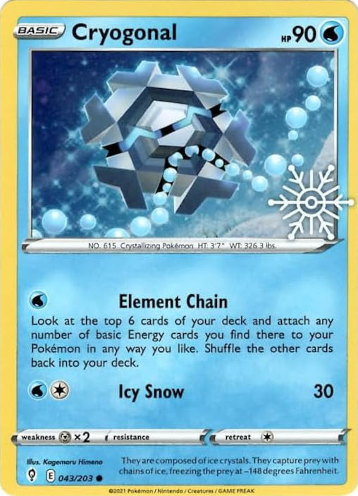 Cryogonal (043/203) (Holiday Calendar) [Sword & Shield: Evolving Skies] | Devastation Store