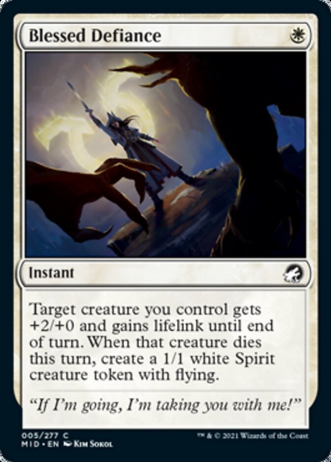 Blessed Defiance [Innistrad: Midnight Hunt] | Devastation Store