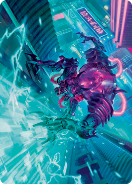 Surgehacker Mech Art Card [Kamigawa: Neon Dynasty Art Series] | Devastation Store