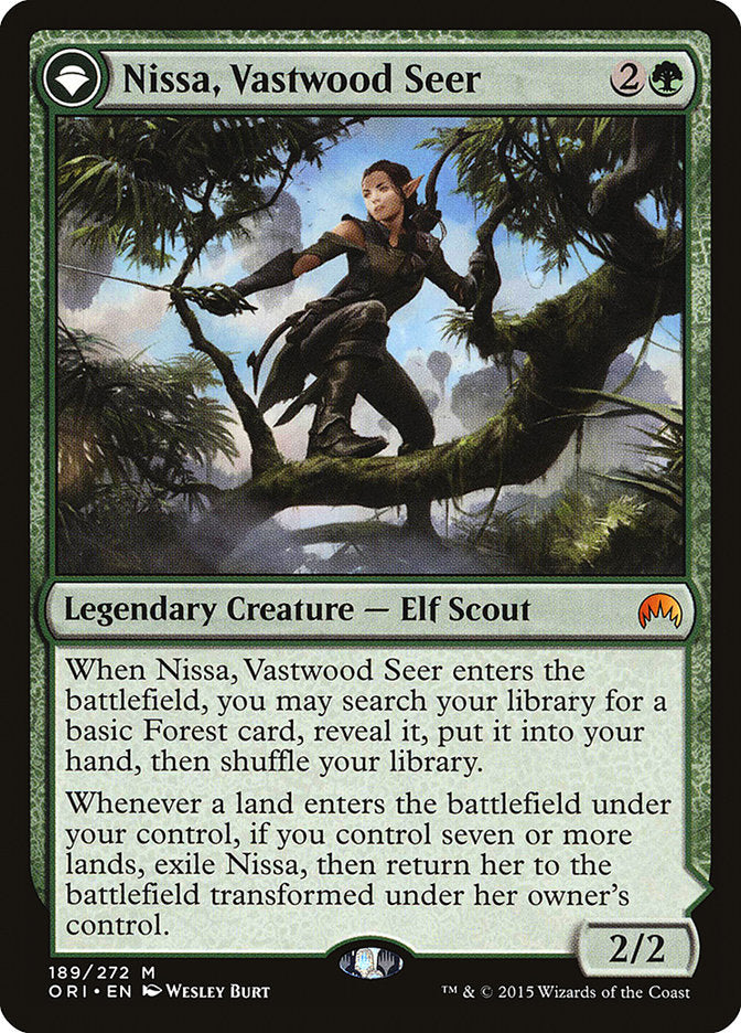 Nissa, Vastwood Seer // Nissa, Sage Animist [Magic Origins] | Devastation Store