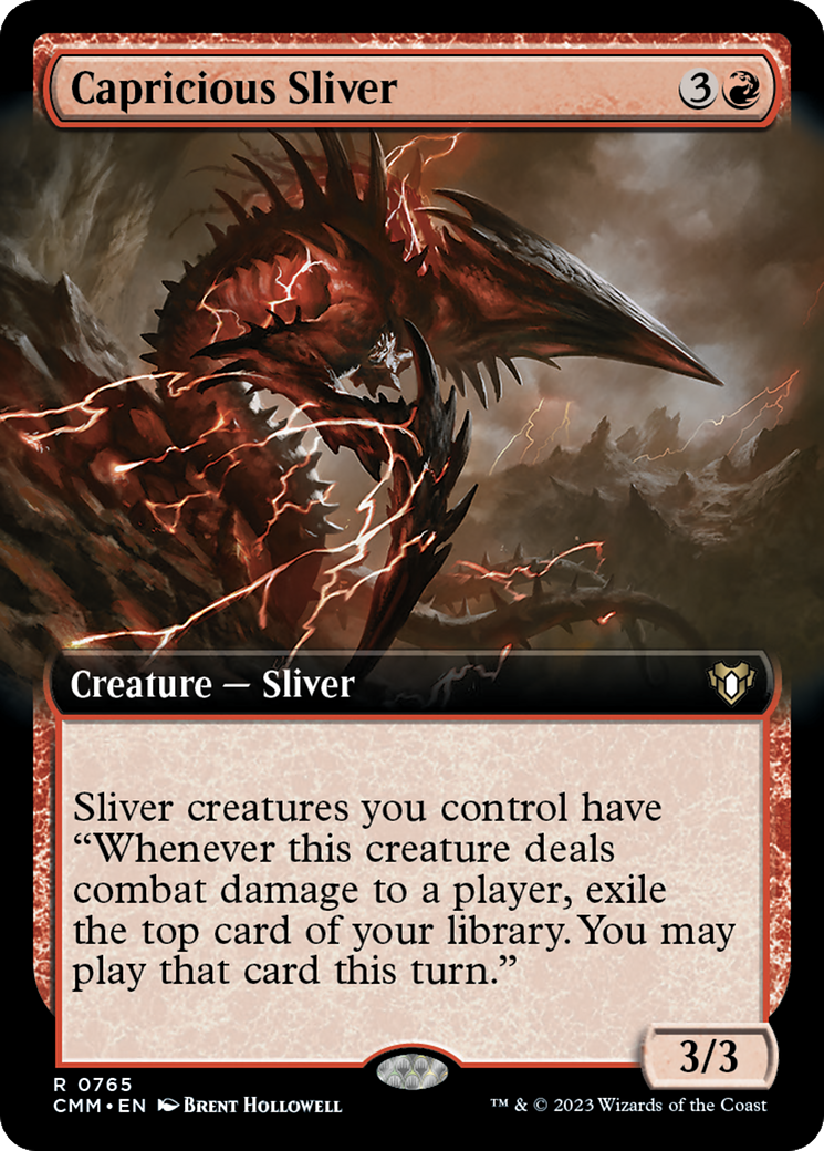 Capricious Sliver (Extended Art) [Commander Masters] | Devastation Store