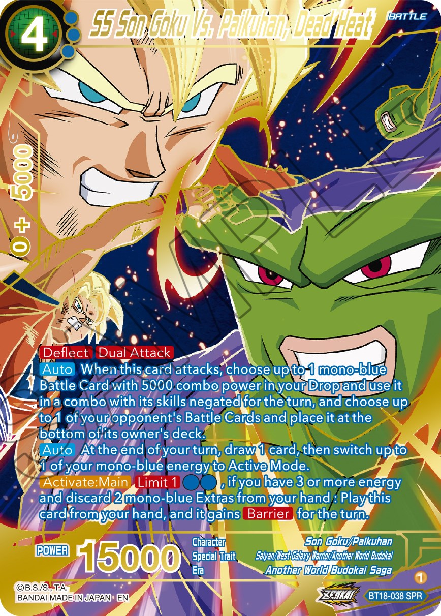 SS Son Goku Vs. Paikuhan, Dead Heat (SPR) (BT18-038) [Dawn of the Z-Legends] | Devastation Store