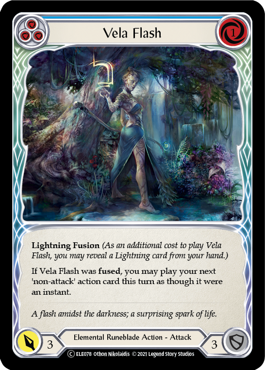 Vela Flash (Blue) [U-ELE078] Unlimited Rainbow Foil | Devastation Store