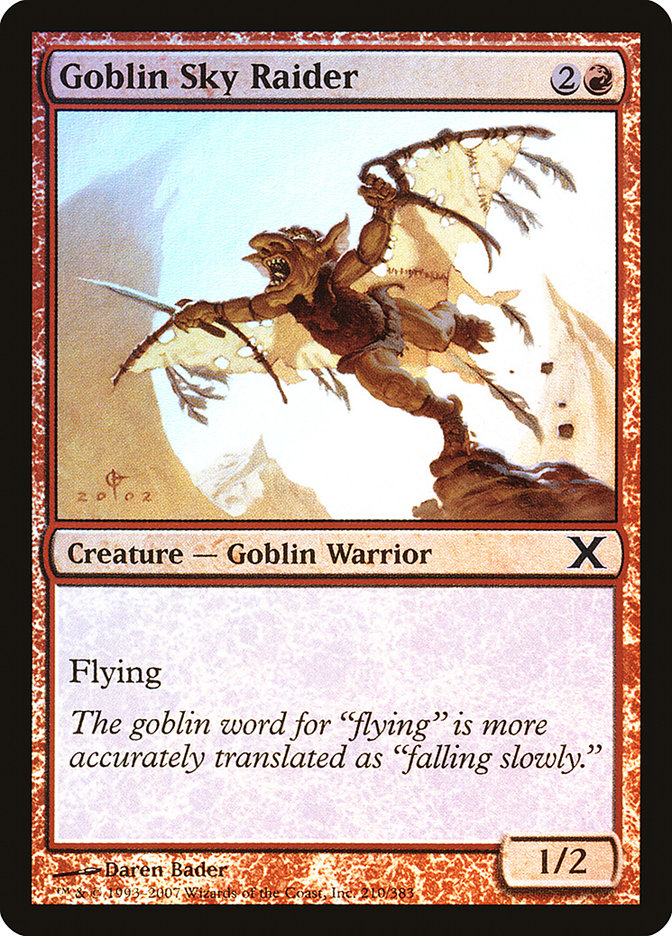 Goblin Sky Raider (Premium Foil) [Tenth Edition] | Devastation Store