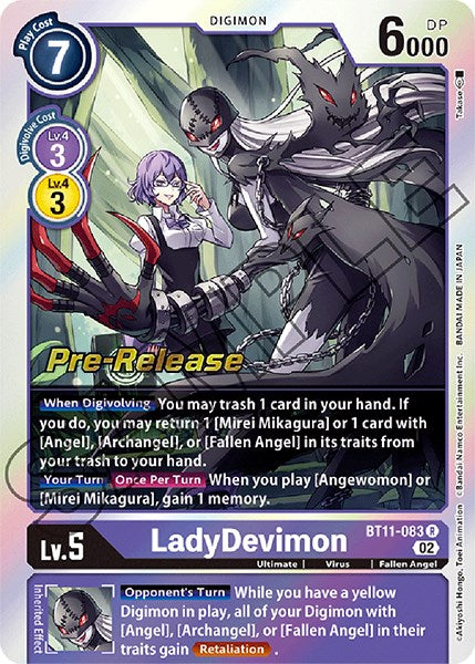 LadyDevimon [BT11-083] [Dimensional Phase Pre-Release Promos] | Devastation Store