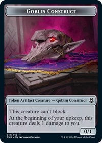 Goblin Construct // Illusion Double-sided Token [Zendikar Rising Tokens] | Devastation Store