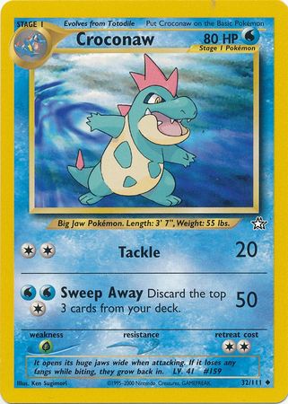 Croconaw (32/111) [Neo Genesis Unlimited] | Devastation Store