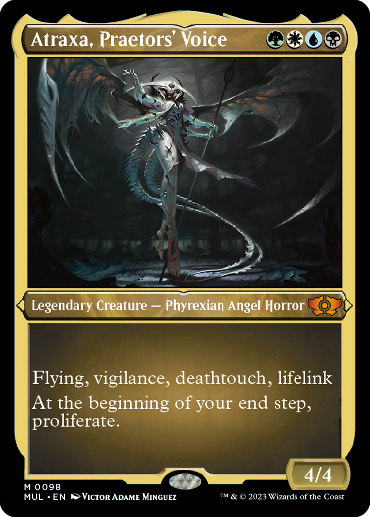 Atraxa, Praetors' Voice (Foil Etched) [Multiverse Legends] | Devastation Store