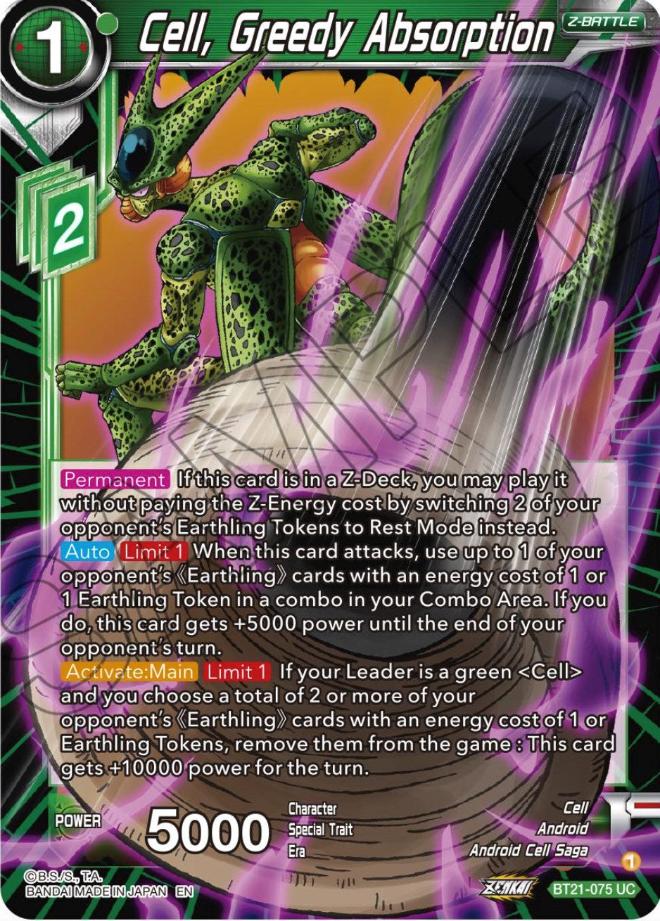 Cell, Greedy Absorption (BT21-075) [Wild Resurgence] | Devastation Store