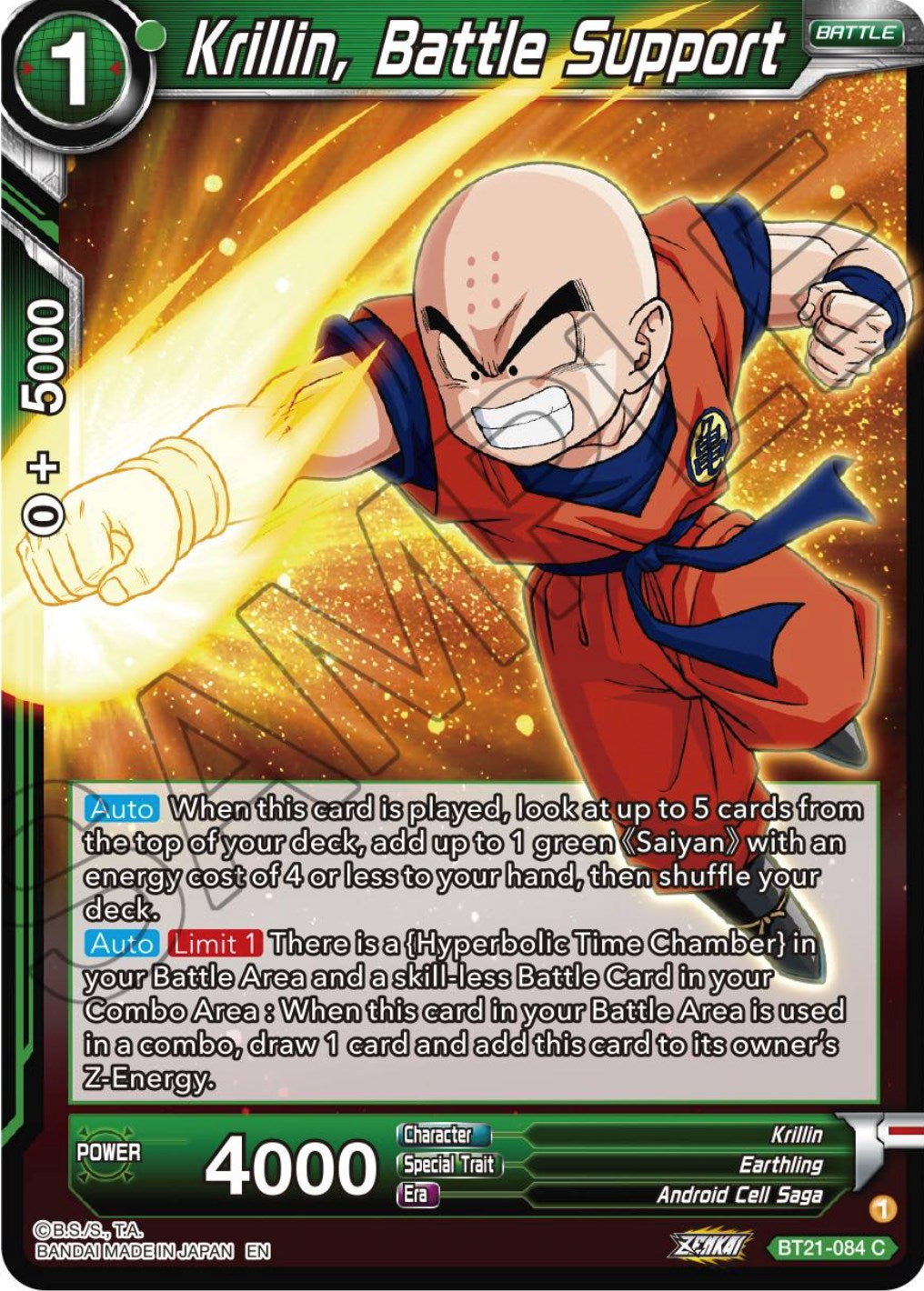 Krillin, Battle Support (BT21-084) [Wild Resurgence] | Devastation Store