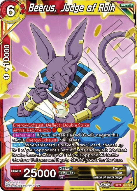 Beerus, Judge of Ruin (BT21-143) [Wild Resurgence] | Devastation Store