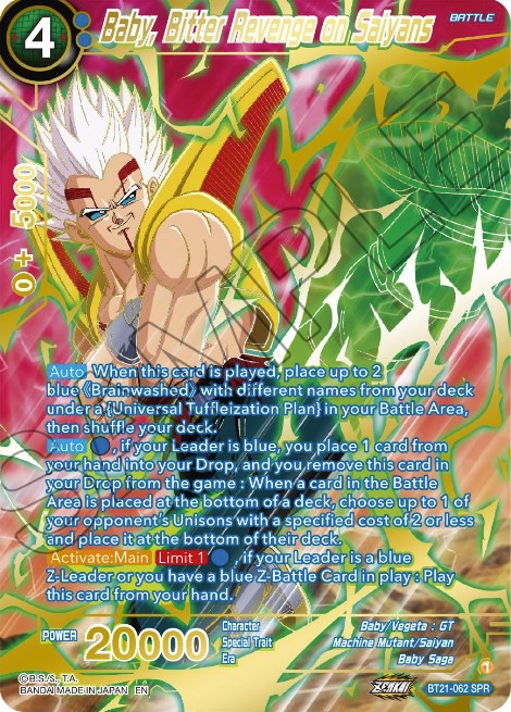 Baby, Bitter Revenge on Saiyans (SPR) (BT21-062) [Wild Resurgence] | Devastation Store