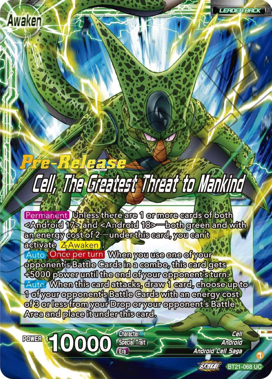 Cell // Cell, The Greatest Threat to Mankind (BT21-068) [Wild Resurgence Pre-Release Cards] | Devastation Store