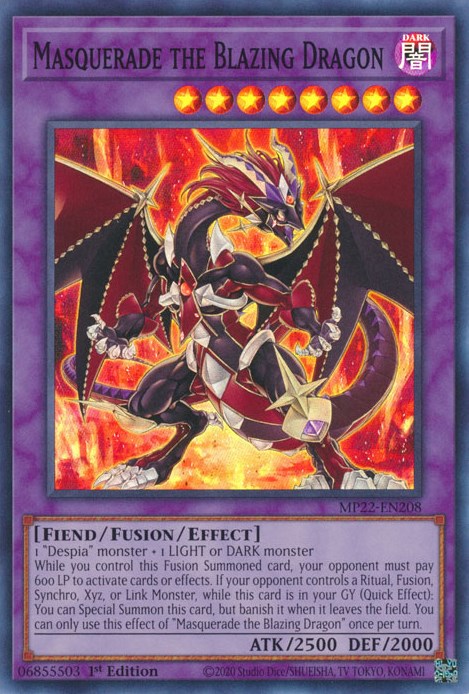 Masquerade the Blazing Dragon [MP22-EN208] Super Rare | Devastation Store