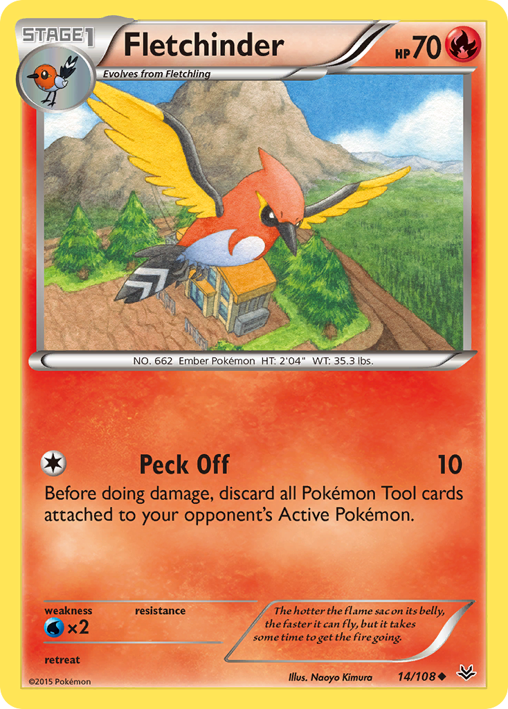 Fletchinder (14/108) [XY: Roaring Skies] | Devastation Store