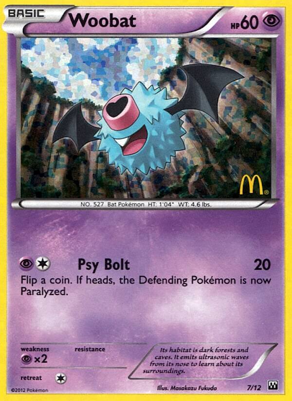 Woobat (7/12) [McDonald's Promos: 2012 Collection] | Devastation Store