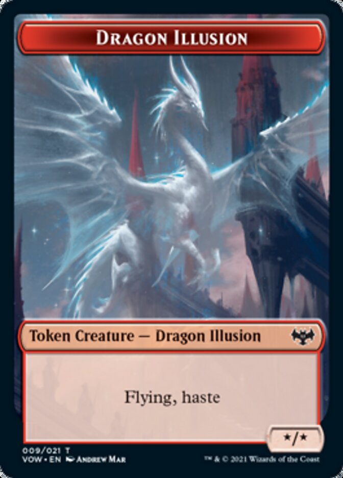 Dragon Illusion Token [Innistrad: Crimson Vow Tokens] | Devastation Store