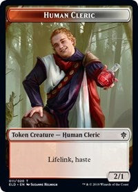 Human Cleric // Food (18) Double-sided Token [Throne of Eldraine Tokens] | Devastation Store